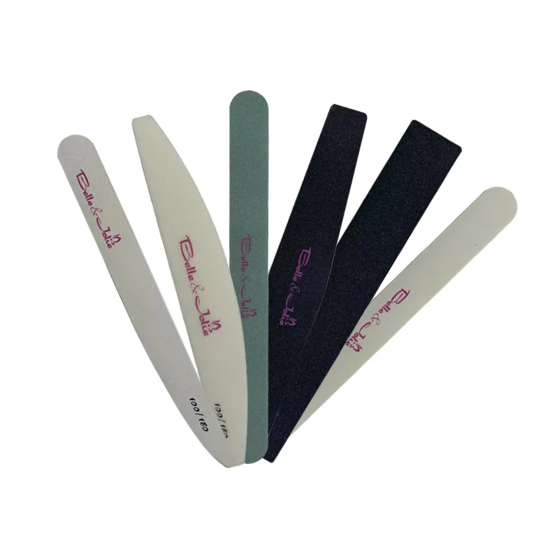 6pcs Professional Emery Boards Washable Double Sided nail files and sponge set for manicure