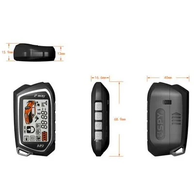 12V 2 Way Keyless Entry Remote Start Vehicle Security Car Alarm System LCD Car Alarm