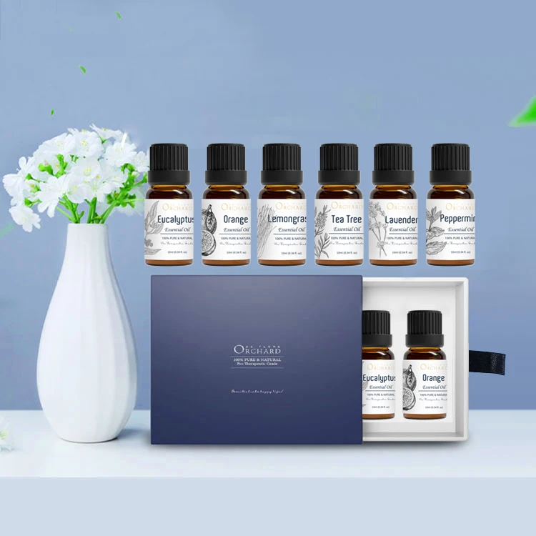 
Amazon Hot Selling Factory Best Aromatherapy Top 6 Essential Oils 100% Pure & Therapeutic grade Basic Sampler Gift Set 