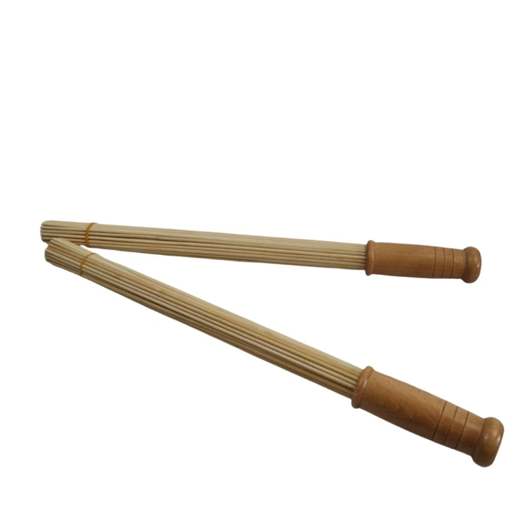 54cm Massage Bamboo Sauna Stick Broom Wood Therapy Massage Body Tool