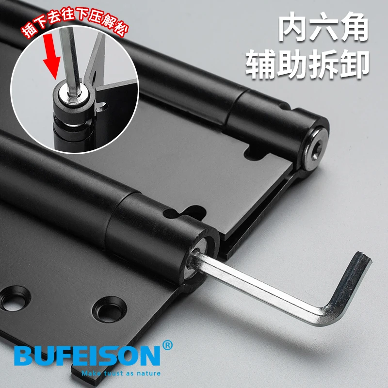 Bidirectional spring hinge for inner and outer door opening automatic rebound hinge for denim door stainless steel spring hinge