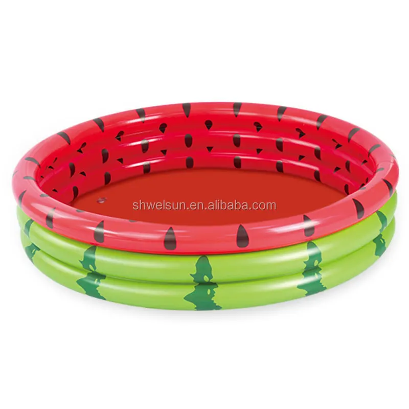 3-rings watermelon design dome mini outdoor inflatable paddling kiddie baby kids swimming pool