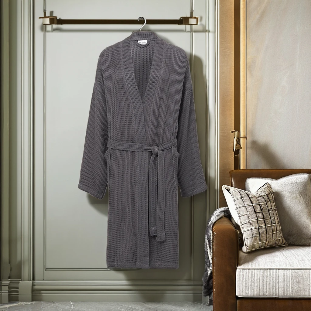 100% Bamboo Waffle Bathrobe Comfortable  Unisex Pajamas for Relaxation and Sleep