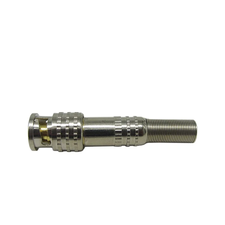 High quality BNC male 75ohm gold plated spring connector for RG58 cable