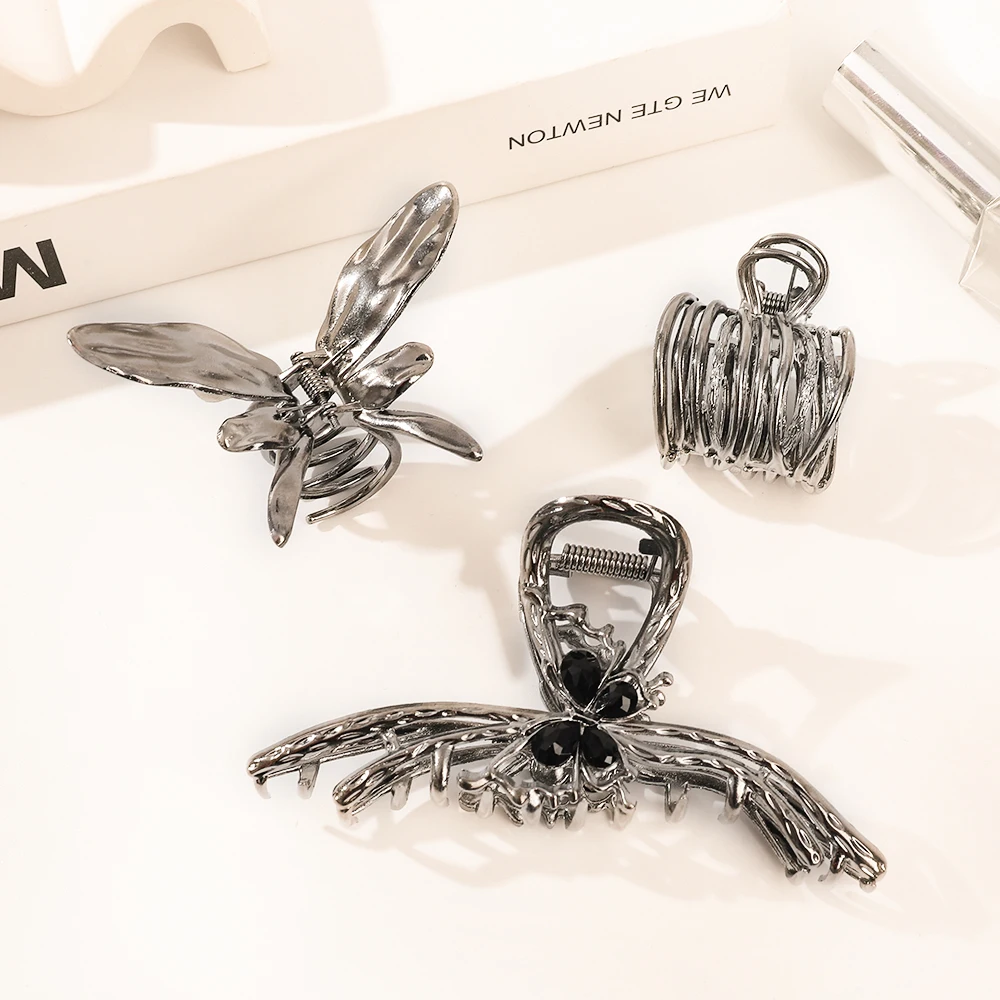 High Quality Fashion Classy Hair Claw High-End Sense Metal Hair Claw Back Head Large Shark Clip Women Girls Hair Accessories