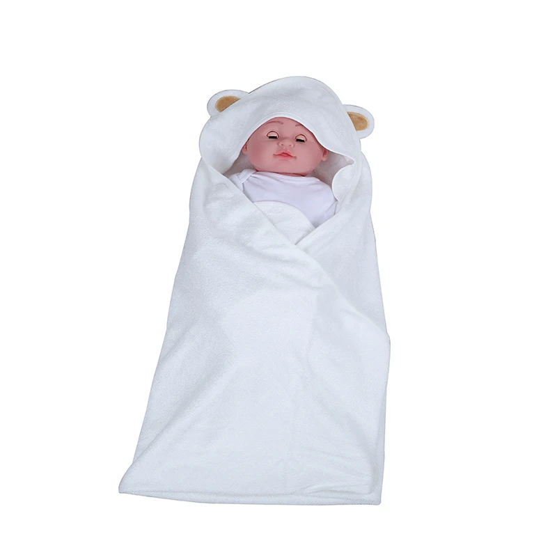 
Cute bear ear Hooded Baby Towel Bamboo Organic Swaddle Blanket Baby Towel With Hood 