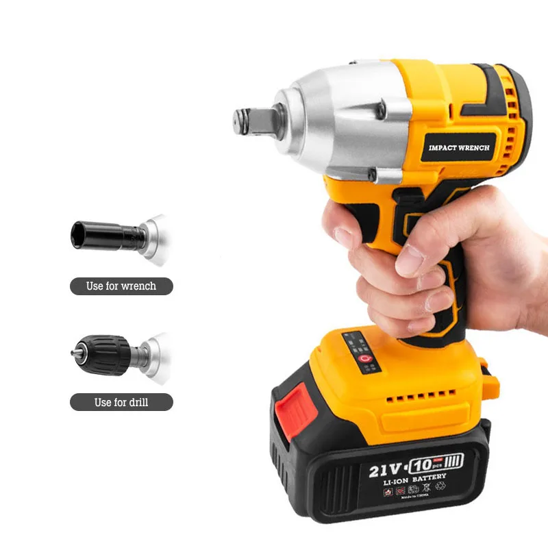 Cordless Electric Screwdriver Multi Head Drill Set Brushless Motor Drill Driver Battery Powered 21v  Electric Impact Wrencher