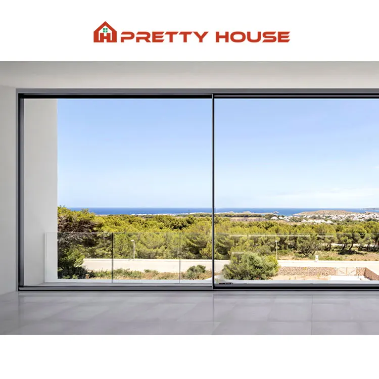 Florida Hurricane Impact Glass Sliding Doors Outdoor Exterior Triple Glazed Aluminum Alloy Balcony Door