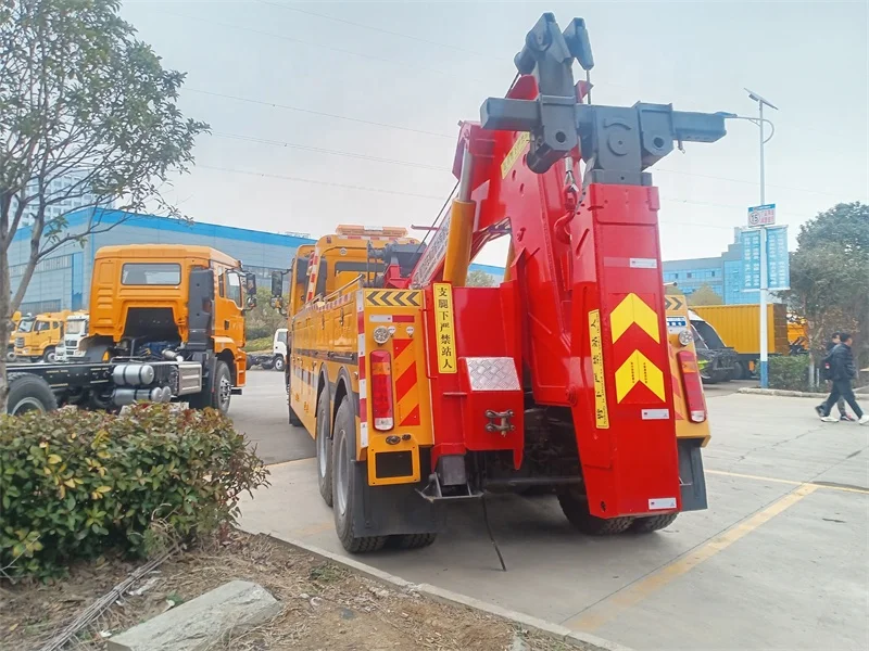 New 6x4 20 Ton 25 Ton Integrated Road Recovery Tow Truck Wrecker Vehicle Diesel Manual Transmission for Road Rescue For Sale