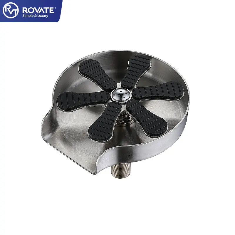 ROVATE 2022 amazon hot selling stainless steel rinser, kitchen sink accessories for bar glass rinser with mounting accessories