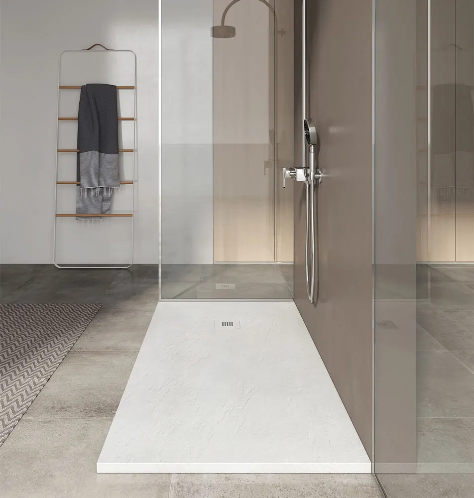 SMC Fiberglass Board Bathroom Base Floor Modern Square Design Removable Waterproof Shower Tray Ceramic Artificial Stone
