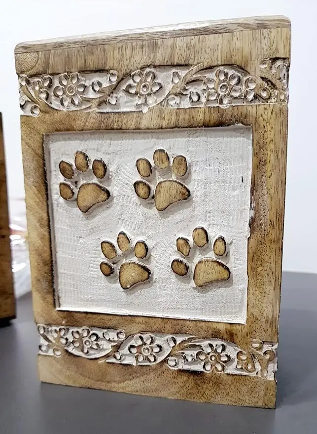 Wooden Pet Memorial Keepsake Cremation Urns for Ashes Pet Urn Wood Keepsake Box