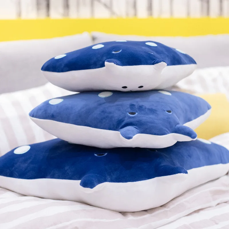 Kawaii Manta Ray Devil Fish плюшевая игрушка подушка мягкая океанская кукла скат чучело животных имитация морской рыбы домашний декор