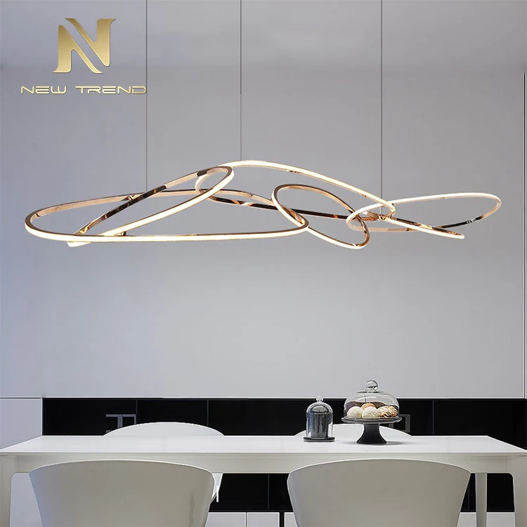 Изготовленный на заказ Железный силикагель простая круглая люстра мягкий свет энергосберегающий светодиодный подвесной светильник