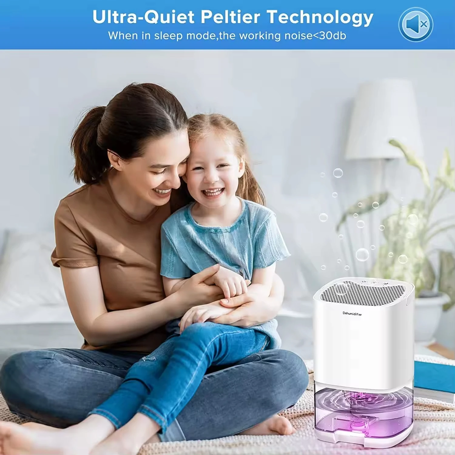 Home 7 Color Light Portable Mini Electronic Air Drying Device Ideal For Small Spaces Closets Bedroom Safe Small Dehumidifier