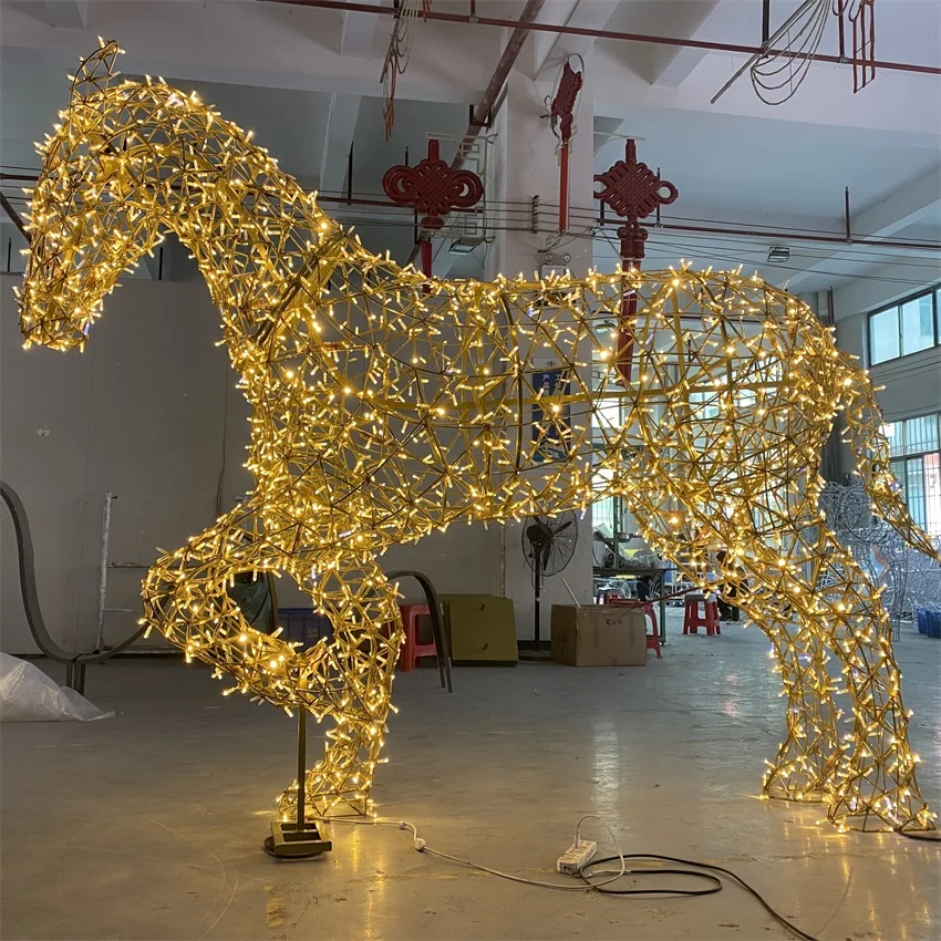 3D horse motif light LED string light material outdoor decoration light