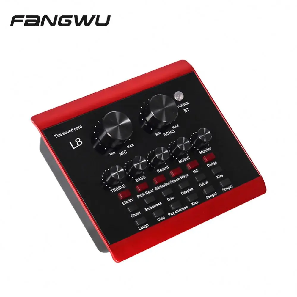 Factory Fangwu V8 Set Studio Recording L8 Sound Card