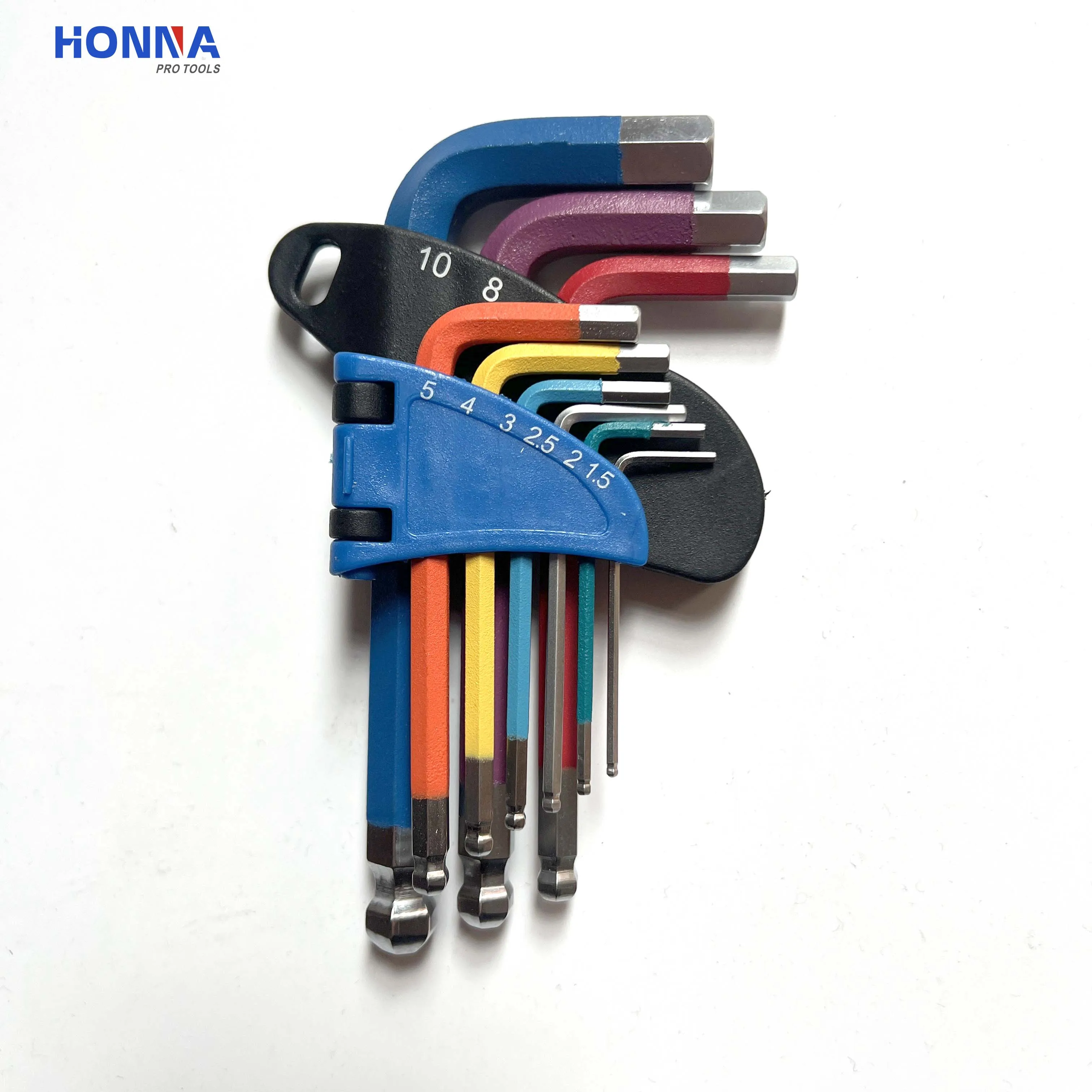 High Quality Industrial Grade Color Painted Wrench Hex Key Sets Durable Chrome Vanadium Steel Including Hexagon Spanner Torx Key