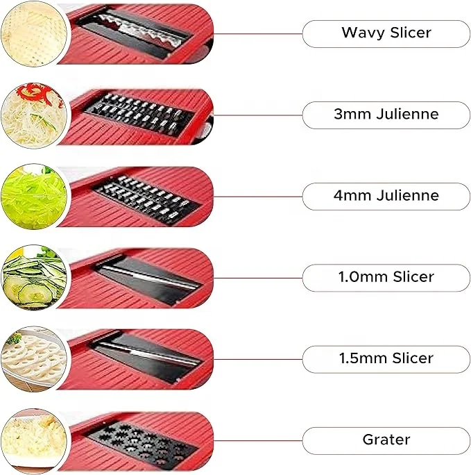 Vegetable chopper Multi functional cutter 10-in-1 for potatoes tomatoes garlic carrots and fruits Grater Vegetable Julienne