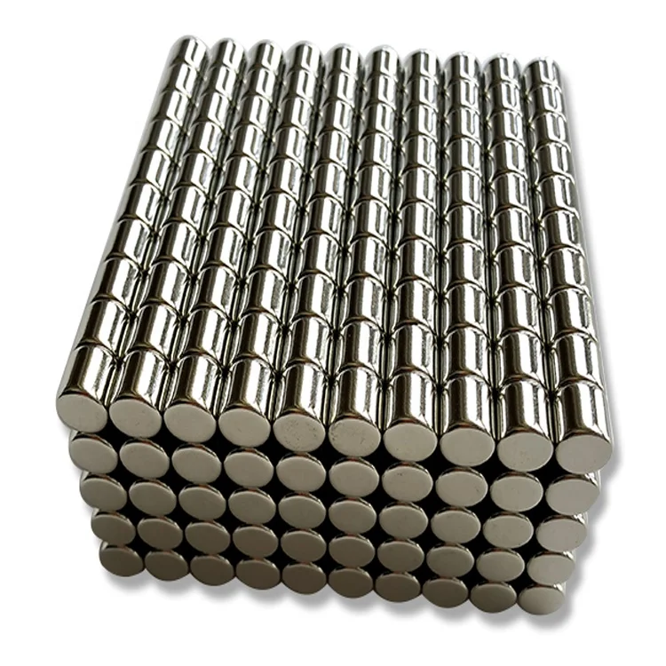 N35 N42 N52 N55 Cylinder neodymium magnet Strong permanent NdFeB magnet rod for sale
