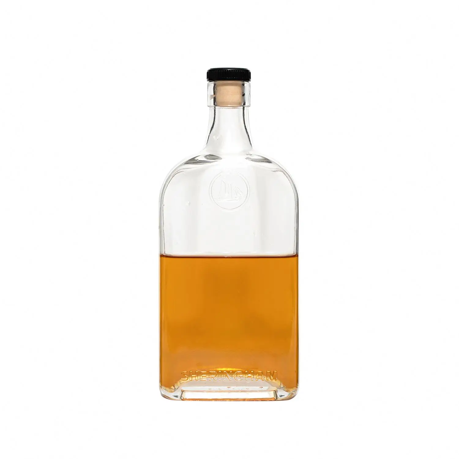 Fancy Design Premium 500ml 750ml Vodka Whiskey Whisky Brandy Glass Bottle Manufacturer