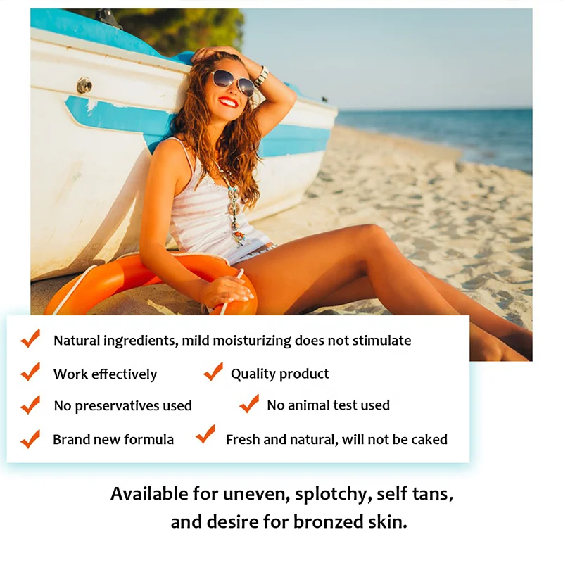 OEM DAAO Private Label In stock Vegan Organic Tanning Oil with SPF6 Sun Tan Body Oil