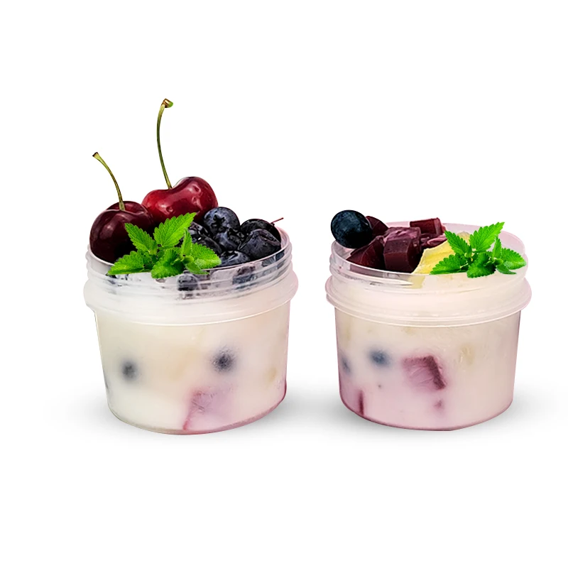Plastic jar Food grade high temperature resistant food PP jar 160ml 200ml 600ml custard ice cream cake toot jar