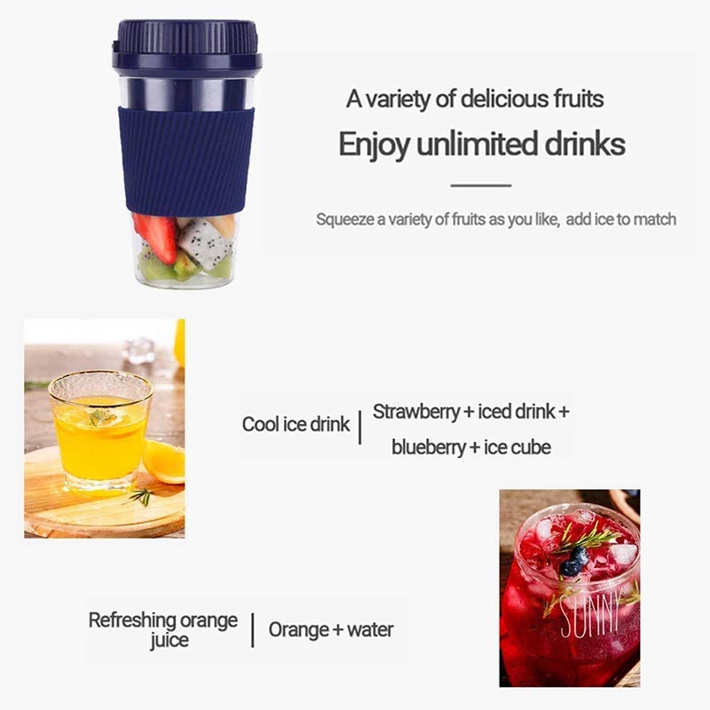Wholesale Mini Fresh Smoothie Extractor Mixer Machine Portable Juicer Blender