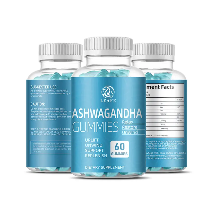 Private label Vegan Ashwagandha supplement bear Gummies Ashwagandha Gummies Antioxidant Well Sleep Calming Ashwagandha Gummies
