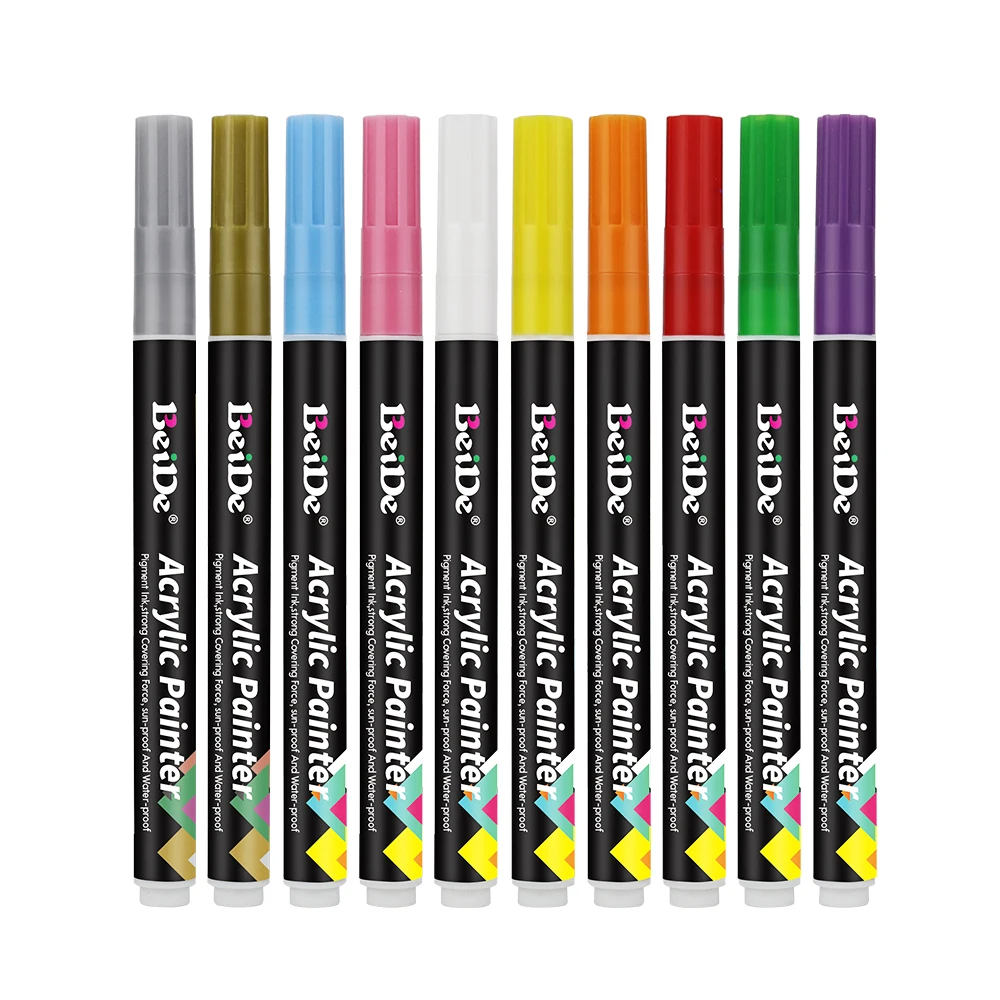 Fine Tip Premium Acrylic Paint Marker for Rock Painting, Mug, Ceramic, Glass, Wood, Fabric Painting, Canvas,Metal
