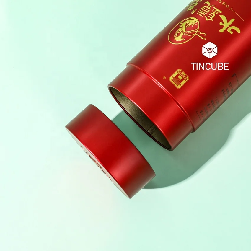 Wholesale Round Tea Tin Empty Metal tin can Gift Airtight Coffee Tin  Packing