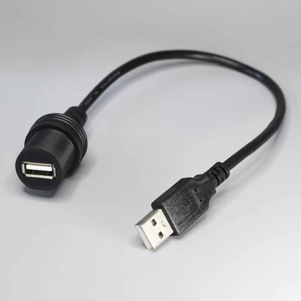 Wholesale IP67 Waterproof USB Cable USB A male to Female Extension Cable Data cord with dust-proof cap