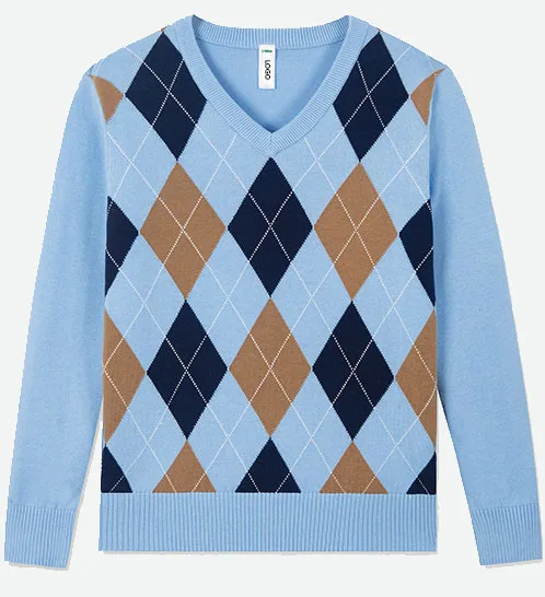 Primary school uniform for kid Children wool cotton long sleeveless sweaters unisex school sweater