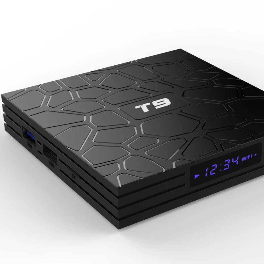 Shizhou Tech Cheapest Android TV BOX T9 2g16g 4g32g 4g64g Android 9.0 TVbox RK3318 2.5G 5G DUAL Wifi Media Player Set Top Box