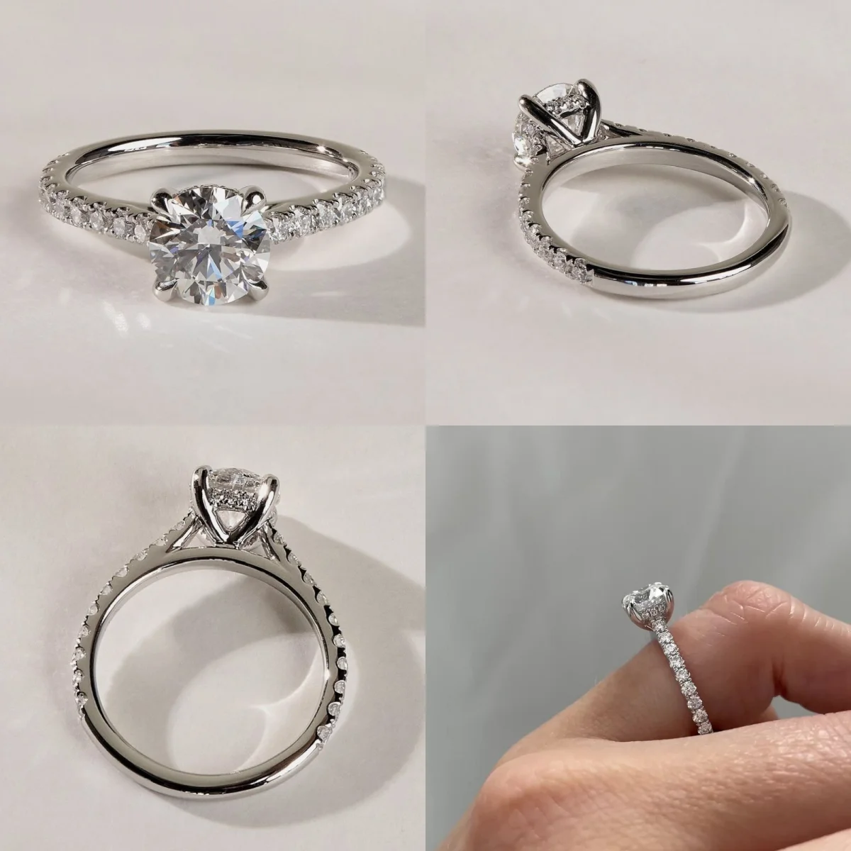 Vvs Moissanite Diamond 925 Sterling Silver 18k Gold Plated White Gold Solitaire Engagement Wedding Ring For Women Men Jewelry