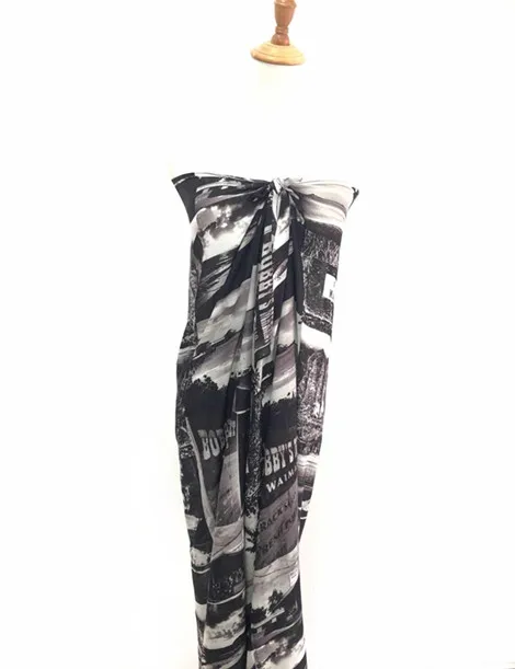 Low MOQ customize design print 100% Rayon 70x45inch beach bikini cover ups beach dress shawl wrap