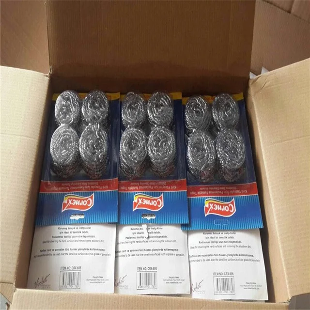 High quality AISI 430 cleaning Daily household items stainless steel pot scrubber stainless steel mesh scourer