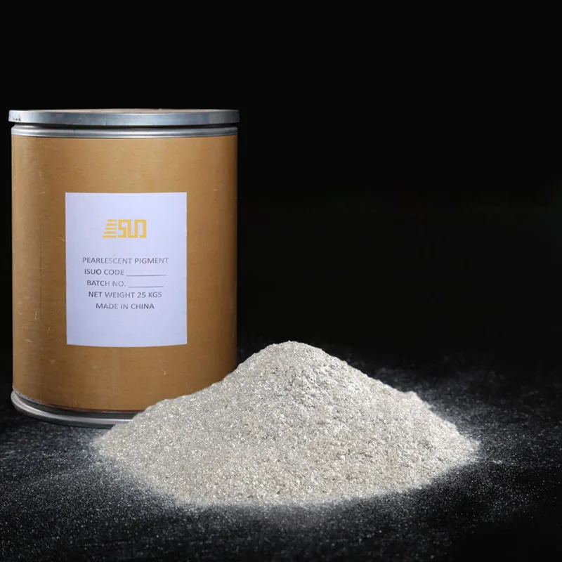 ISuoChem серебристо-белый серия перламутровый пигмент с высокой вспышкой Слюда Порошок