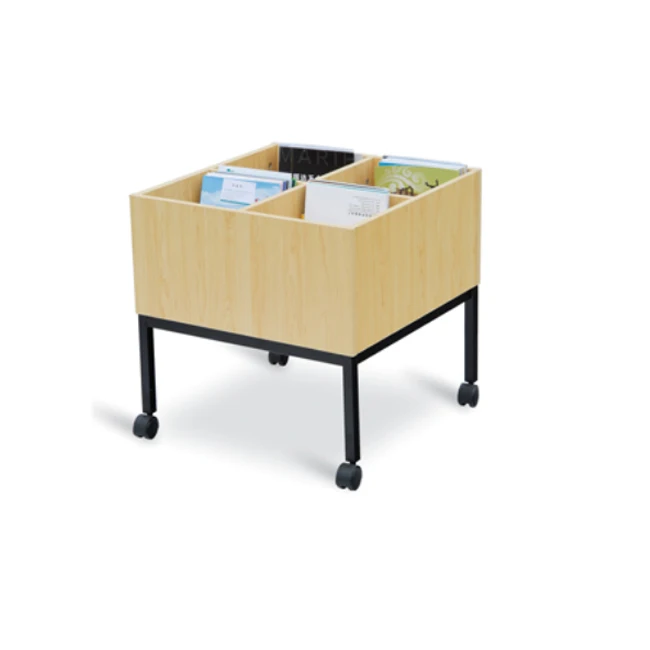 Library book trolley acrylic book cart with wheel furniture from china