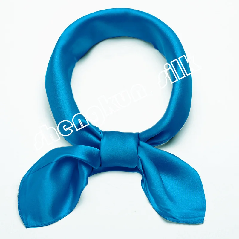 Amazon Colorful Silk  Narrow Neck Scarf  Silk Scarf Hair Band Ribbon Scarves ladies silk custom printing