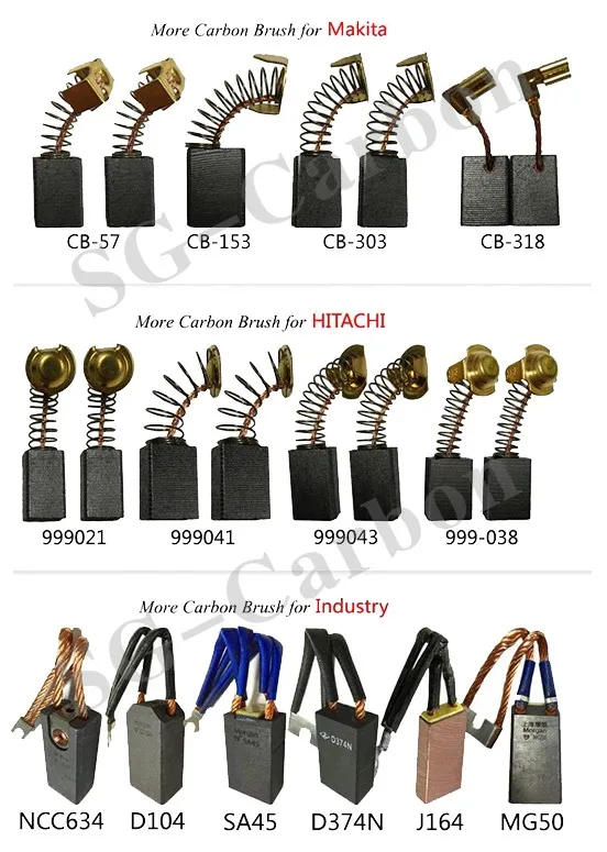 high quality carbon brush for power tools with long service time