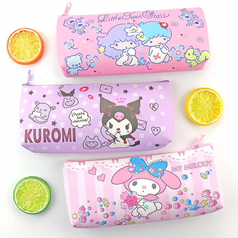 Cartoon Melody Pattern PU Single-layer Student Stationery Bag