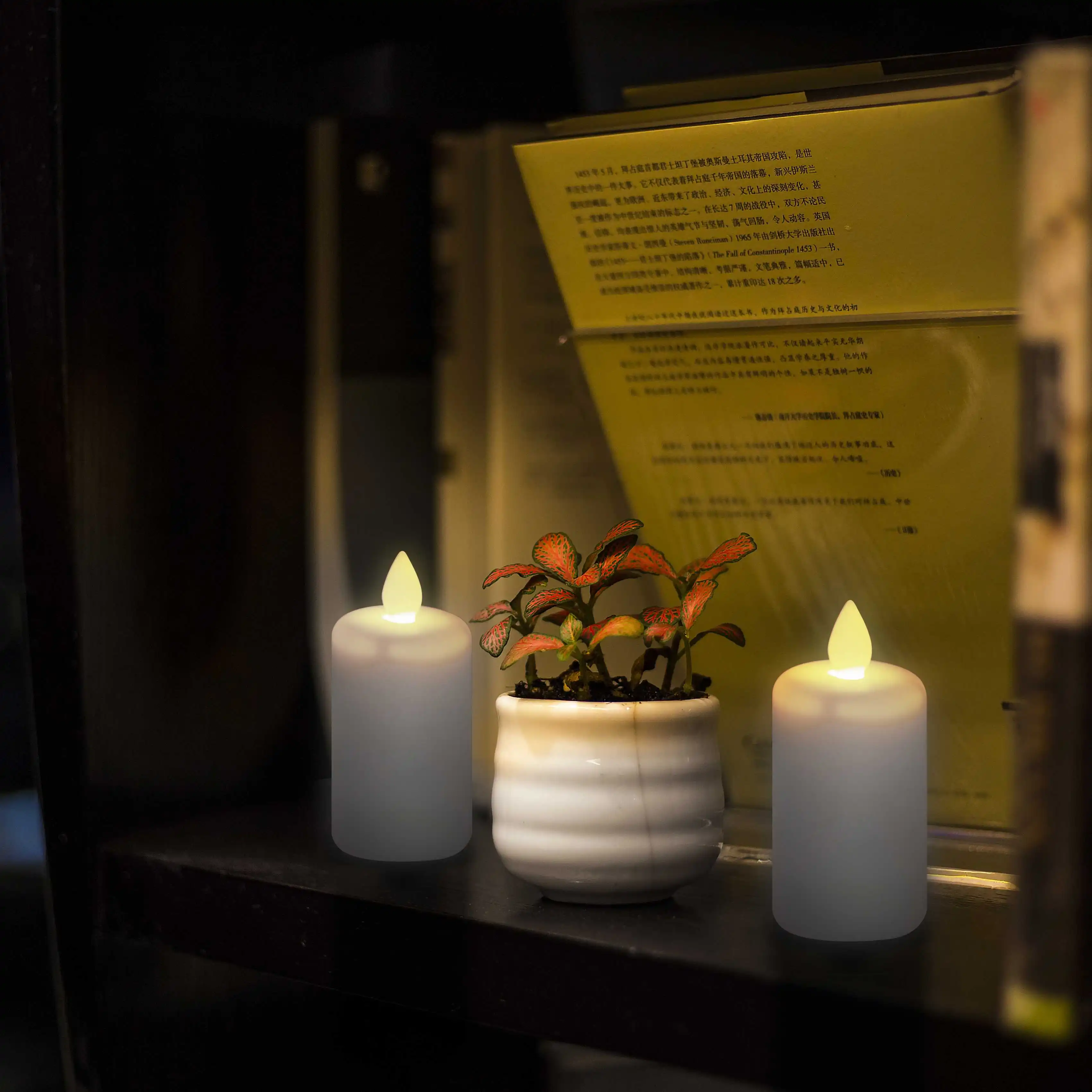 Outdoor Indoor Home Decoration Real Flame Rechargeable Battery Operated Electronic Flameless LED Light Candle With Remote