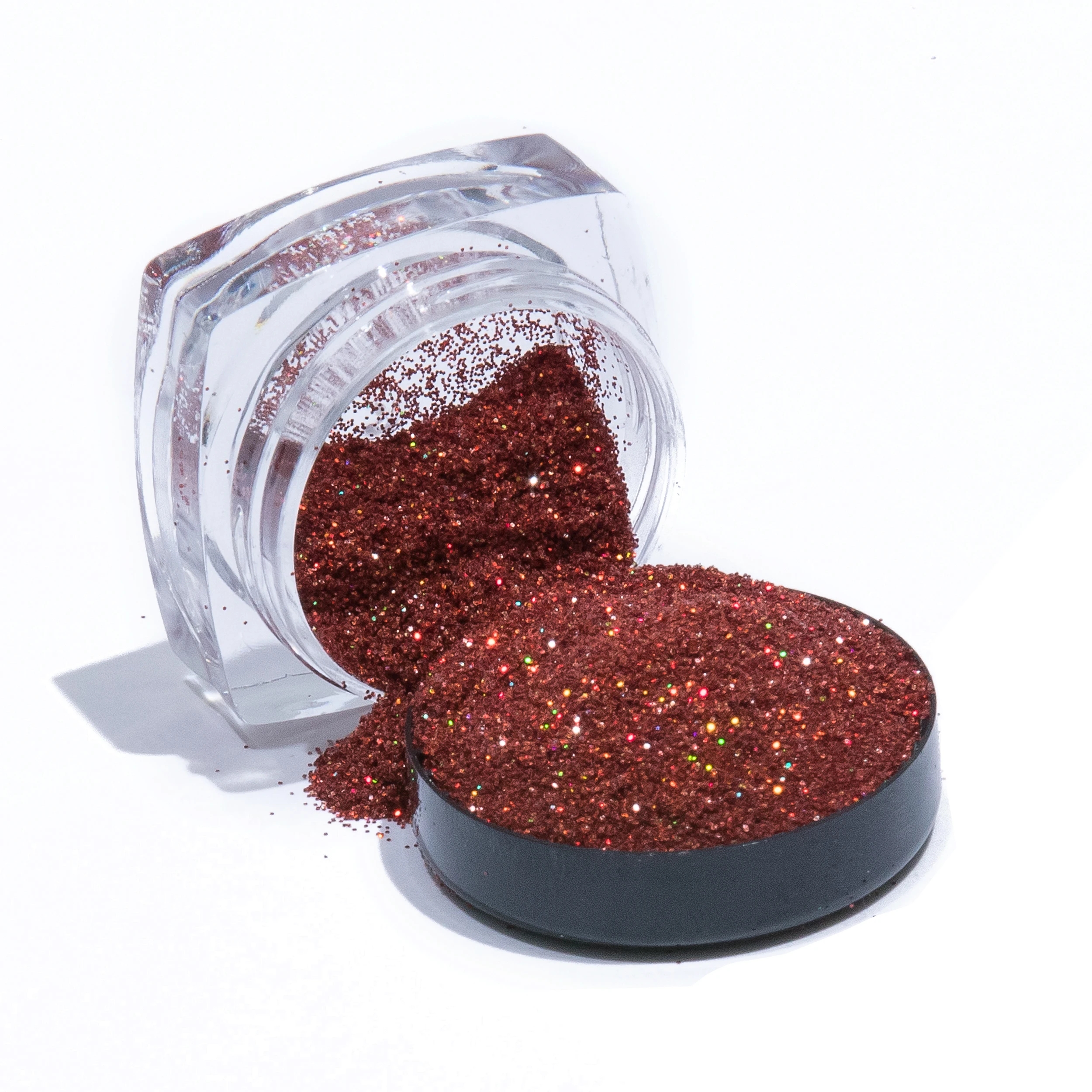 VIP Wholesale 2oz Jar Crystal Body Glitter Flakes Bulk Holographic Black Fine Glitter For Crafts