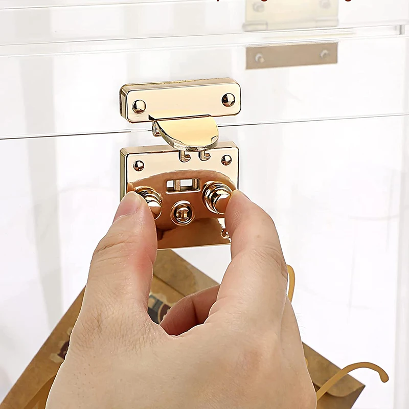 Elegant Personalized Name Card Box Wedding Acrylic Card Box with Lock and Key Money Wishing Well Box Decor