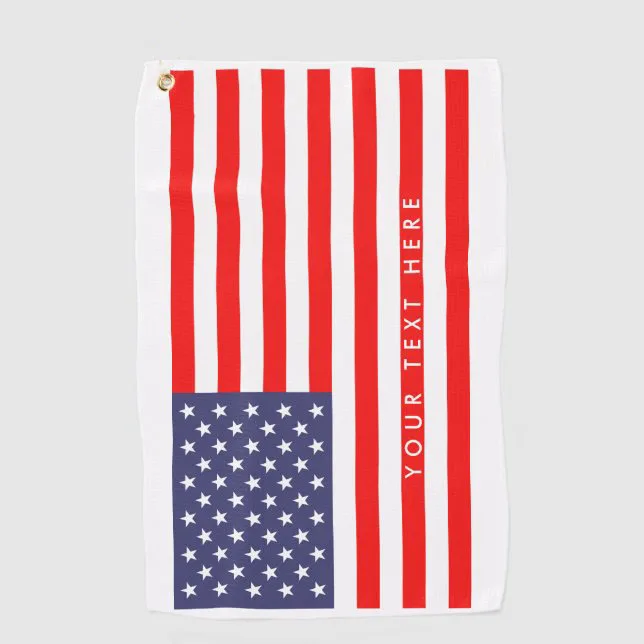 Patriotic custom personalized sublimation microfiber country American flag bowling golf ball towel