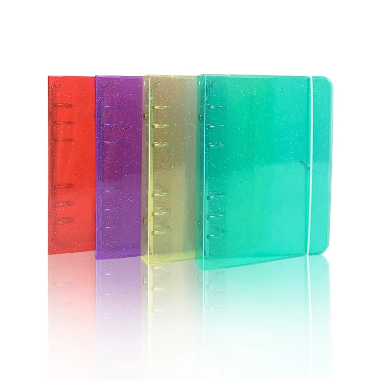 Wholesale A5 A6 6 Ring Binder File Folder Clear Binder Transparent Pvc With Pvc Envelopes For Budget Planner