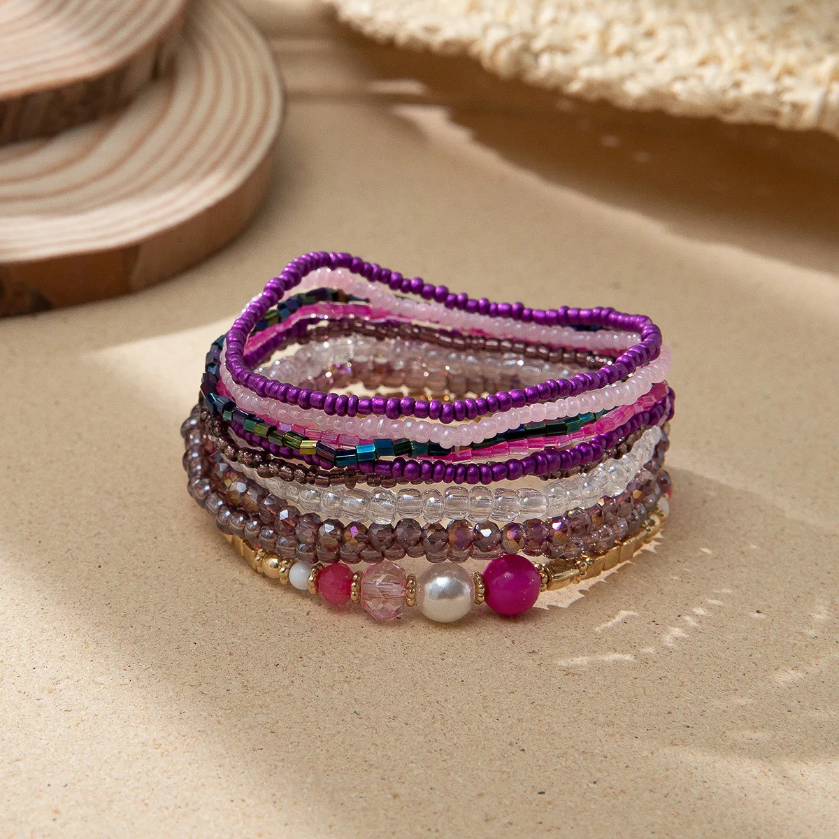 2024 Trendy Elastic Chain  Fashion Jewelry Bracelet Bohemian Bracelet Beaded Bracelets for Women