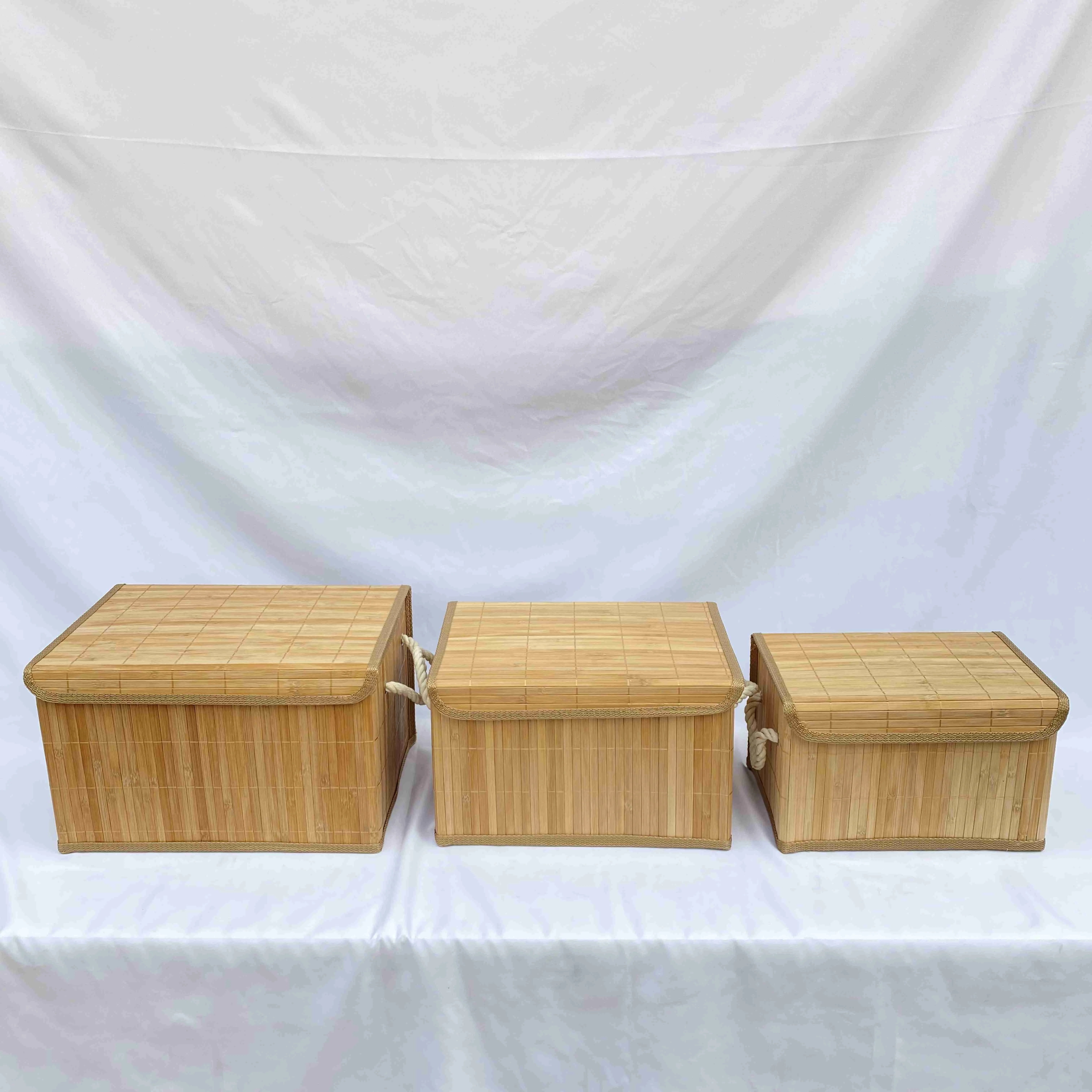 factory bamboo storage baskets toy organizer room collect box