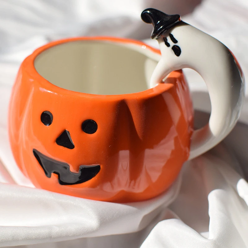 Hot Popular Cola Mug  Creative 3D Pumpkin  Ceramics  Coffee Tea Milk Mug